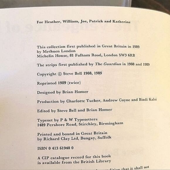 Vtg Book | The Vengeance of If by Steve Bell black and white cartoon collection - Picture 6 of 8